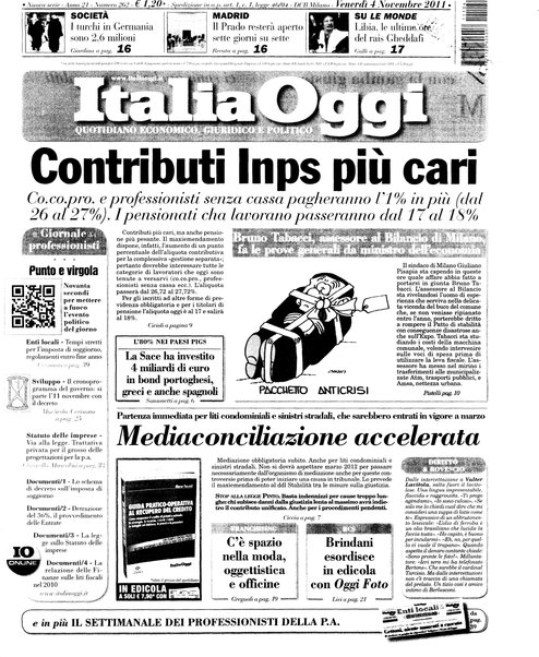 Italia oggi : quotidiano di economia finanza e politica